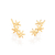 Brinco ear cuff de flores banhado a ouro 18k 525595