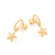 Brinco meia argola estrela do mar Rommanel banhado a ouro 18k 526467 - comprar online