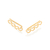 Brinco ear cuff corações Rommanel banhado a ouro 52649300