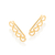 Brinco ear cuff corações Rommanel banhado a ouro 52649300 - comprar online