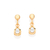 Brinco com pérolas Rommanel banhado a ouro 18k 527195 - comprar online
