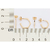 Brinco kit meia argola angular Rommanel banhado a ouro 18k 527370 - loja online