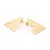 MAXI BRINCO TRANGULAR TEXTURA ONDULADA ROMMANEL BANHADO A OURO 18K -527420
