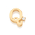 Pingente letra com zircônia banhado a ouro 18k 542479