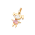 Pingente menina com cristal rosa banhado a ouro 18k 542880