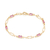 Pulseira infantil com cristais rosa Rommanel banhada a ouro 18k 551617