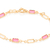 Pulseira infantil com cristais rosa Rommanel banhada a ouro 18k 551617 - comprar online