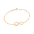 Pulseira infinito banhada a ouro 18k 551716