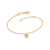 Pulseira com mickey Rommanel banhada a ouro 18k 552126 (ajustável)