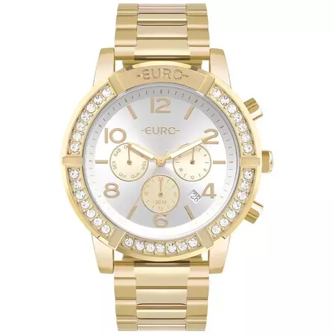 Relógio Euro Feminino Big Case Dourado - EUJP25AR/4B