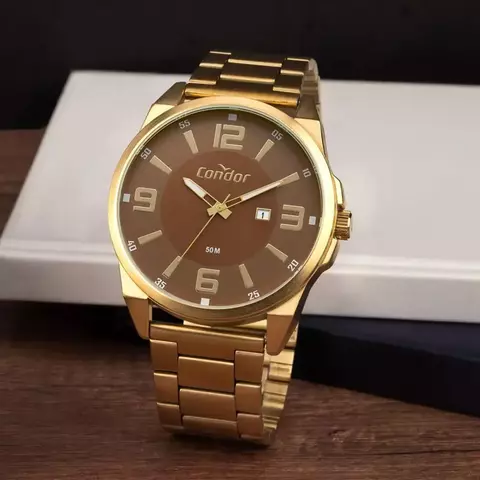 Relógio Condor Masculino Dia A Dia Dourado - COPC32GY/4M