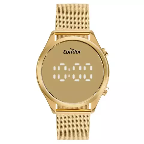 Relógio Condor Feminino Dourado Digital COMD26AAC/4D