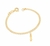 Pulseira infantil com figa Rommanel banhada a ouro 18k (pulseira 551717/ pingente 540977)