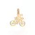 PINGENTE CICLISTA ROMMANEL BANHADO A OURO 18K 542786