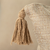 Capa de Almofada Refúgio Linho Tassel Caramelo - 45x45 - Tramamund