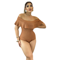 Body Feminino Malha Ribana Ciganinha Ombro a ombro - Lojas 44