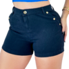 Short Jeans Feminino Preto com Detalhes Laterais - comprar online