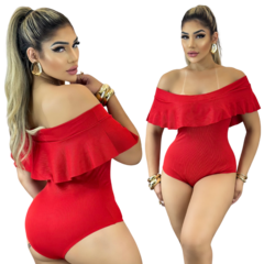 Body Feminino Malha Ribana Ciganinha Ombro a ombro - comprar online