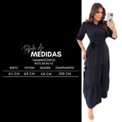 Vestido Evangélico Alfaiataria Preto Longo Com Babado - loja online