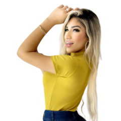 Imagem do Blusa Feminina Manga Curta cor Amarelo Mostarda