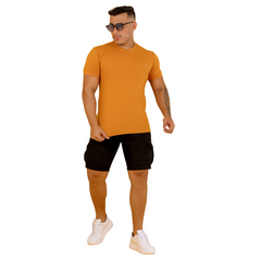 Camiseta Premium 100% Algodão - Mostarda - loja online