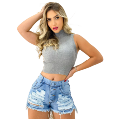 Kit 2 Shorts Jeans Curto com 4 Botões: Arrase no Visual na internet