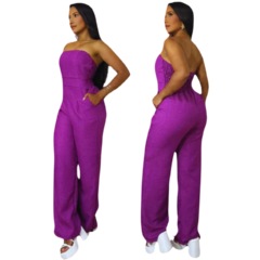 Kit 3 Macaquinho Feminino de Alfaitaria Pantalona Cores - comprar online