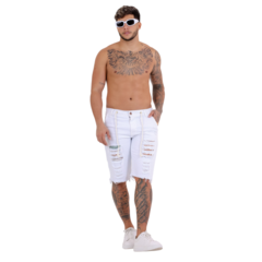 Short Masculino Jeans Branco: Frescor do Denim - Lojas 44