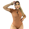 Body Feminino Malha Ribana Princesinha com Laço