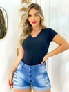 Short Feminino Jeans Cós Alto: esbanje elegância. - comprar online