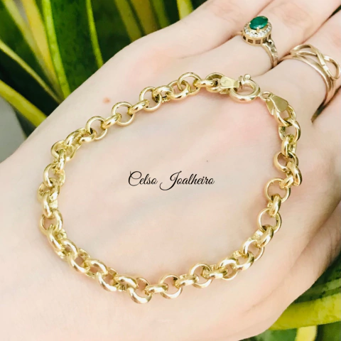 Pulseira Portuguesa Oca CJPP72 - 18K