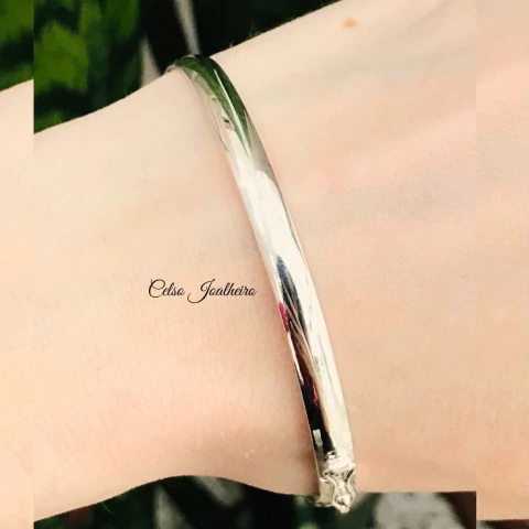 Pulseira Algema Maciça CJALGP129 - Prata
