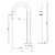 Torneira Link Quadrada Alta Banheiro Lavatório 91074 1/4 de Volta Preto Fosco - comprar online