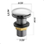 Lavatório Click Luxo 1617 Cromado 8 CM - 7/8 na internet