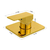 ACABAMENTO REGISTRO MONOCOMANDO QUADRADO DOURADO BASE DOCOL - Concept Metais