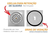 Ralo Click Inox 15x15 - Rosê Gold - Concept Metais