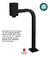 Torneira Luxo Square Alta Preto Fosco Cano Quadrado 97065 - Concept Metais