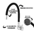 Torneira Luxo Flexível Parede Cozinha 1/4 Volta Preta Black - comprar online