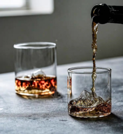 VASO DE VIDRIO CON MONTAÑA, HERMOSO! - comprar online