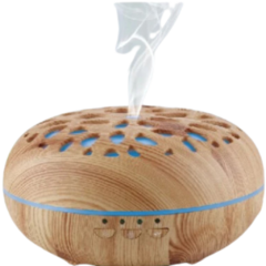 Humidificador aromatizante madera con luces led - comprar online