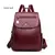Mochilas vintage de couro macio para mulheres