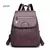 Imagem do Mochilas vintage de couro macio para mulheres