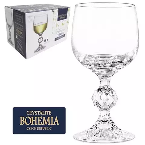 Cj 6 taças cristal ecológico p/vinho branco klaudie/sterna 190ml