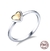 Anillo Plata 925 con Corazon recubierto en oro 14k