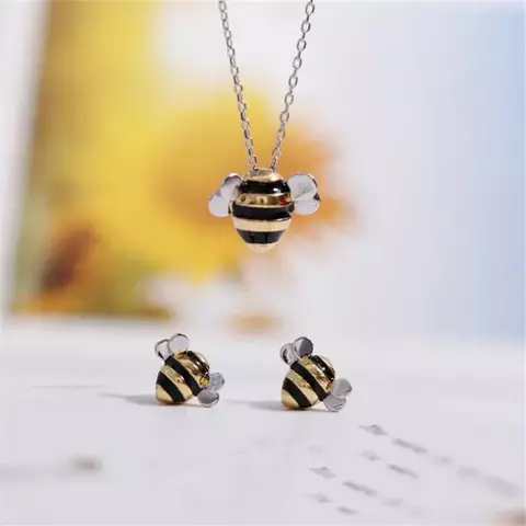 abeja 925 joyas de plata esterlina no alérgica