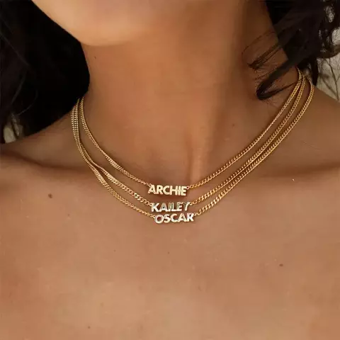 Collar de acero inoxidable con nombre personalizado para mujer - comprar en línea