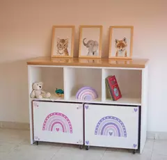 Imagen de Juguetero con Tablón de madera de Eucalipto