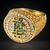 Anel Bitcoin Cravejado - Banhado a Ouro 18K - comprar online