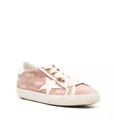 Golden Goose Super-star Rosa Talón Blanco (Parche Estrella Blanco) en internet