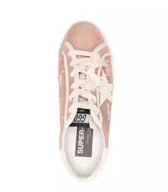 Golden Goose Super-star Rosa Talón Blanco (Parche Estrella Blanco) - tienda en línea